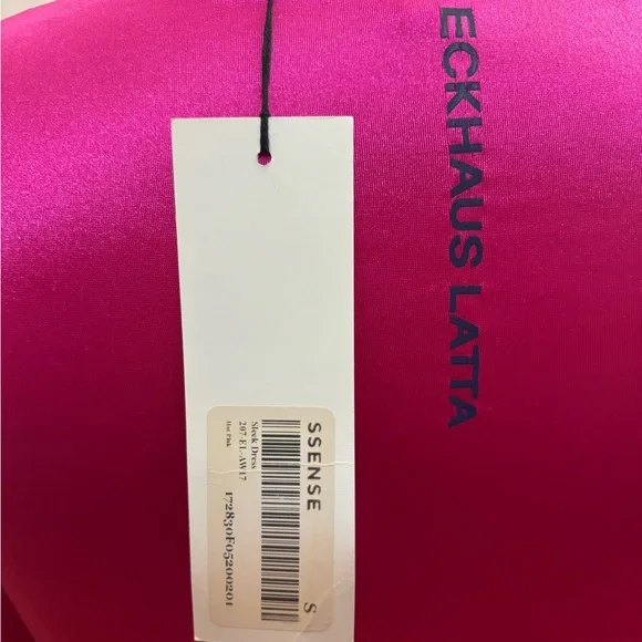 Eckhaus Latta NWT Pink Long Sleeve Dress - Picture 12 of 16